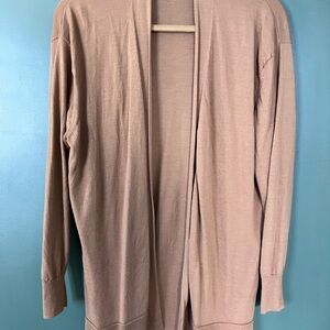 Women's Open Front Cardigan Sweater - Mustard Yellow